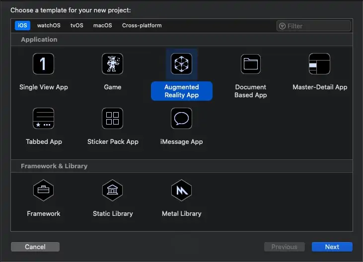New Xcode project