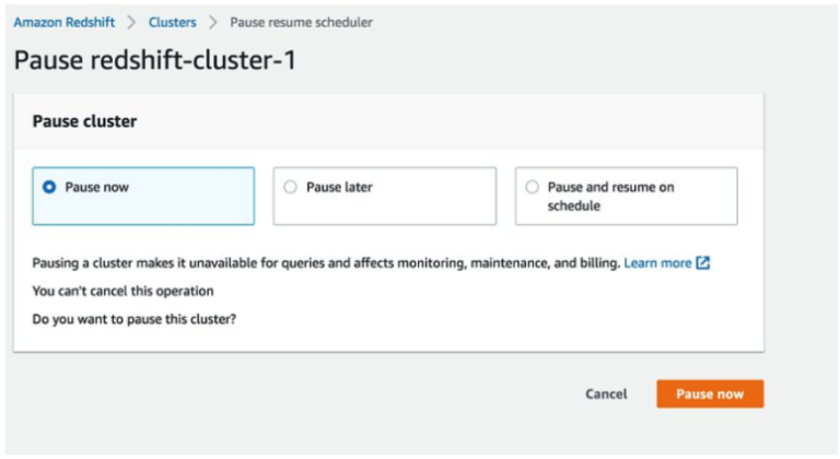 Redshift cluster